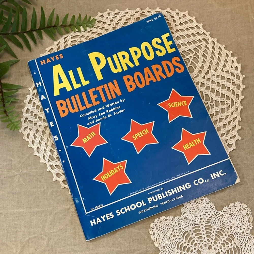 Vintage 1968 Classroom Bulletin Board Design Book With Color Graphics